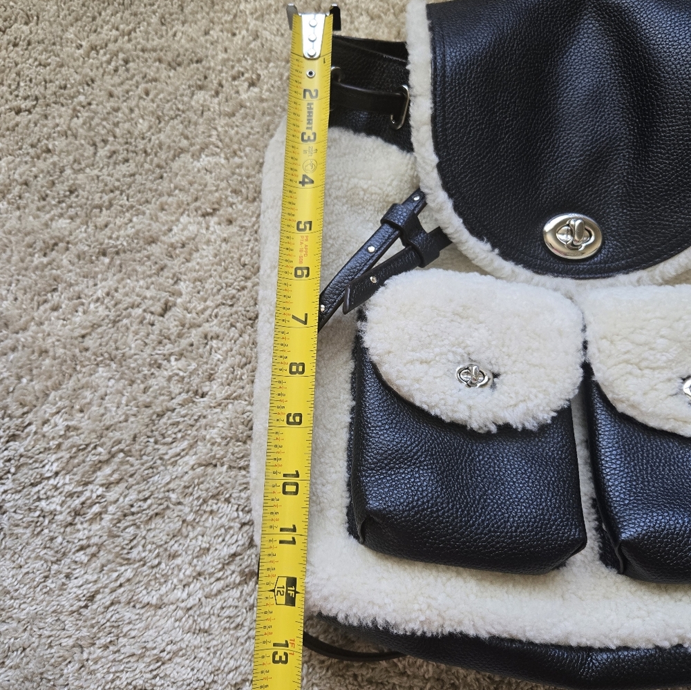 Coach Sherpa Backpack Rucksack Small Turnlock - Picture 15 of 16